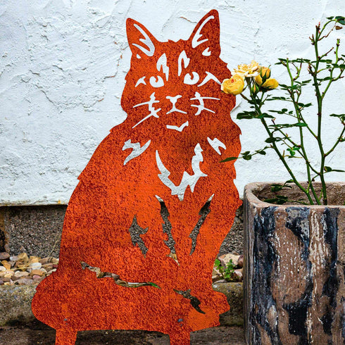 Cat Maine Coon Statue Garden Home Ornament Owner Lover Gifts